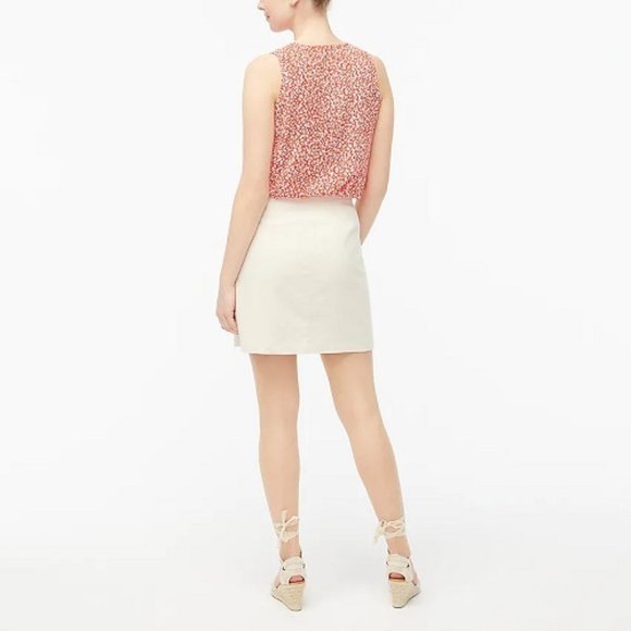 J . Crew Factory Ecru Skirt Sold Out Sz 4 - Picture 2 of 2